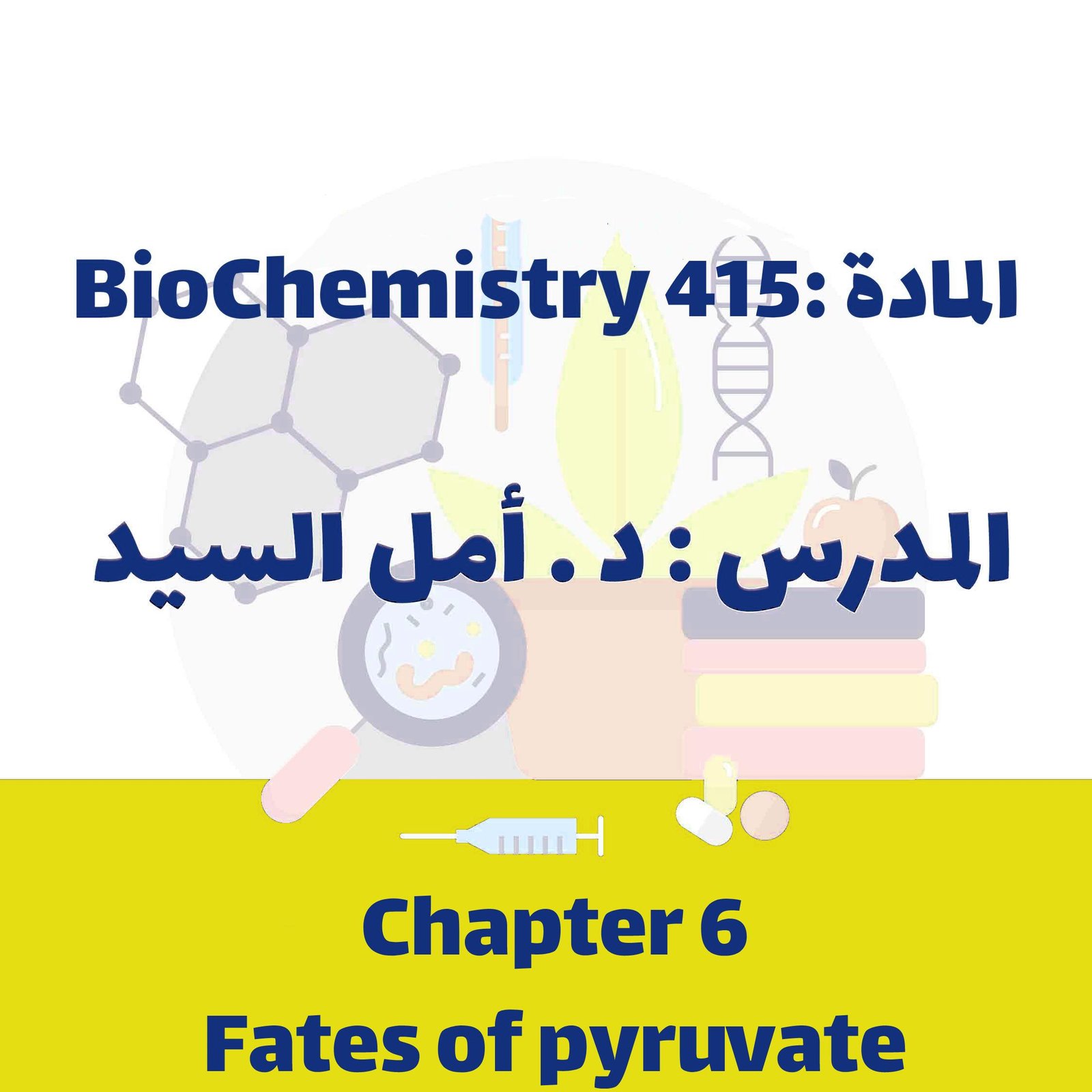 Biochemistry 415 - ch 6 fates of pyruvate