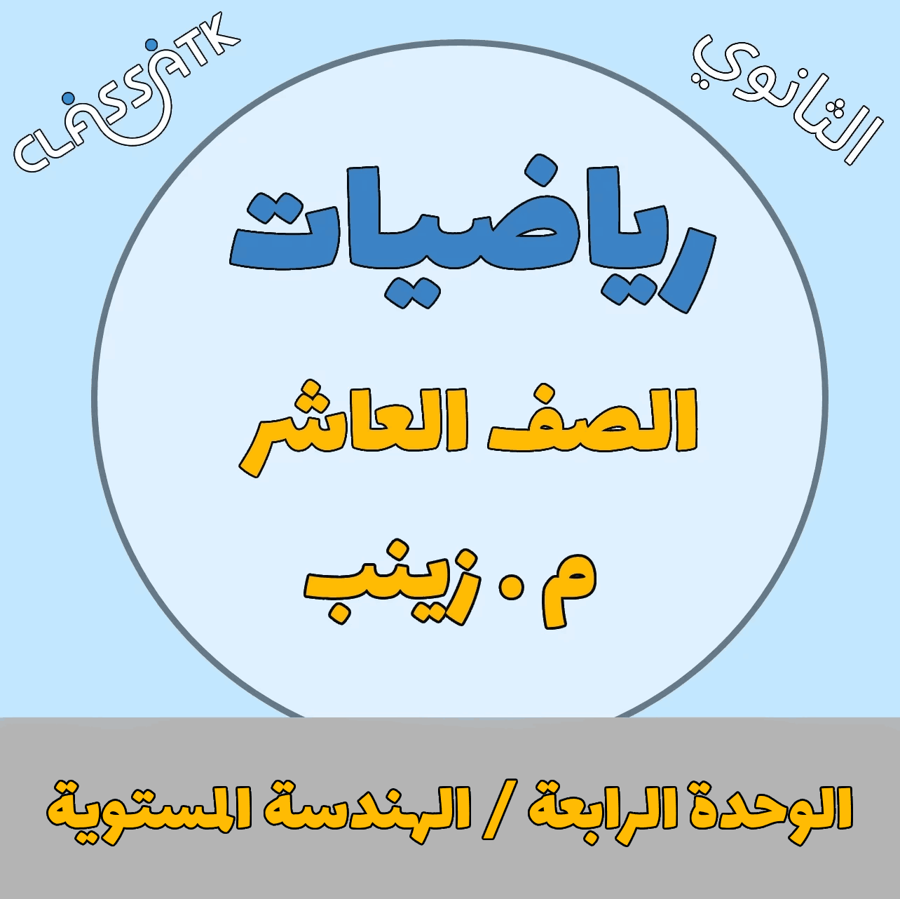 الوحدة الرابعة - الهندسة المستوية