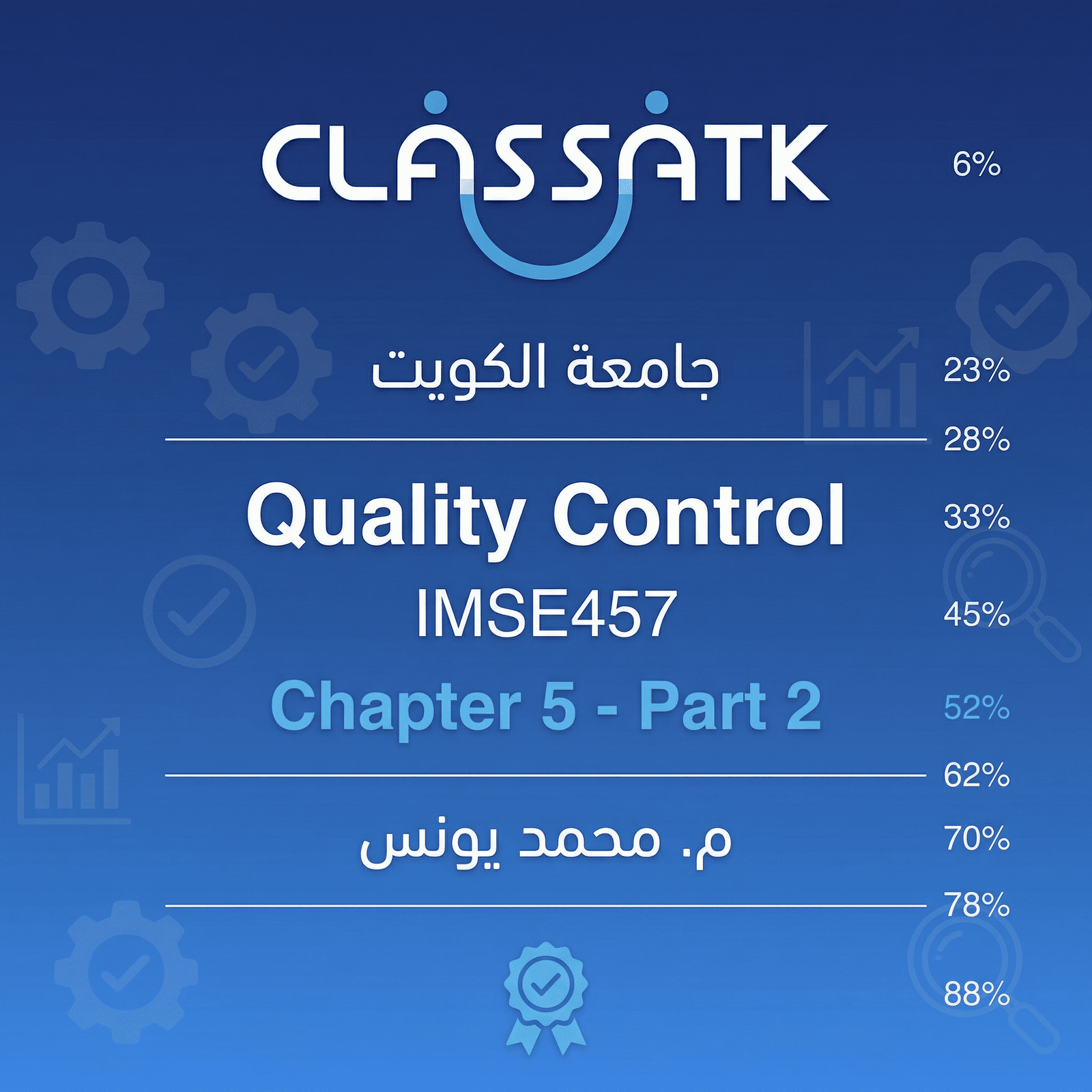 م . محمد يونس - IMSE457 - Quality Control - Chapter 5 - Part 2